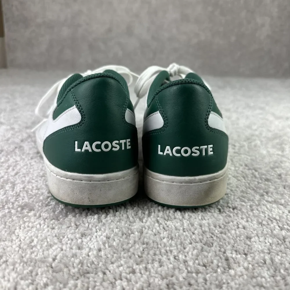 Lacoste Sport Nistos DL SPM Leather White/Green Sneakers‎ Shoes Mens 12 EU 46